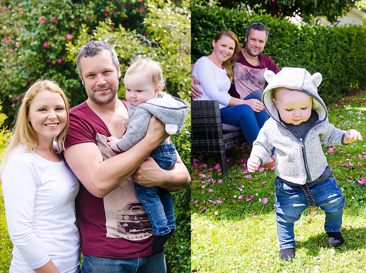 family portrait captured in a family garden whangarei northland nz