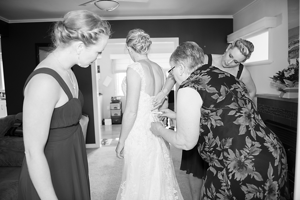 black and white wedding photography NZ