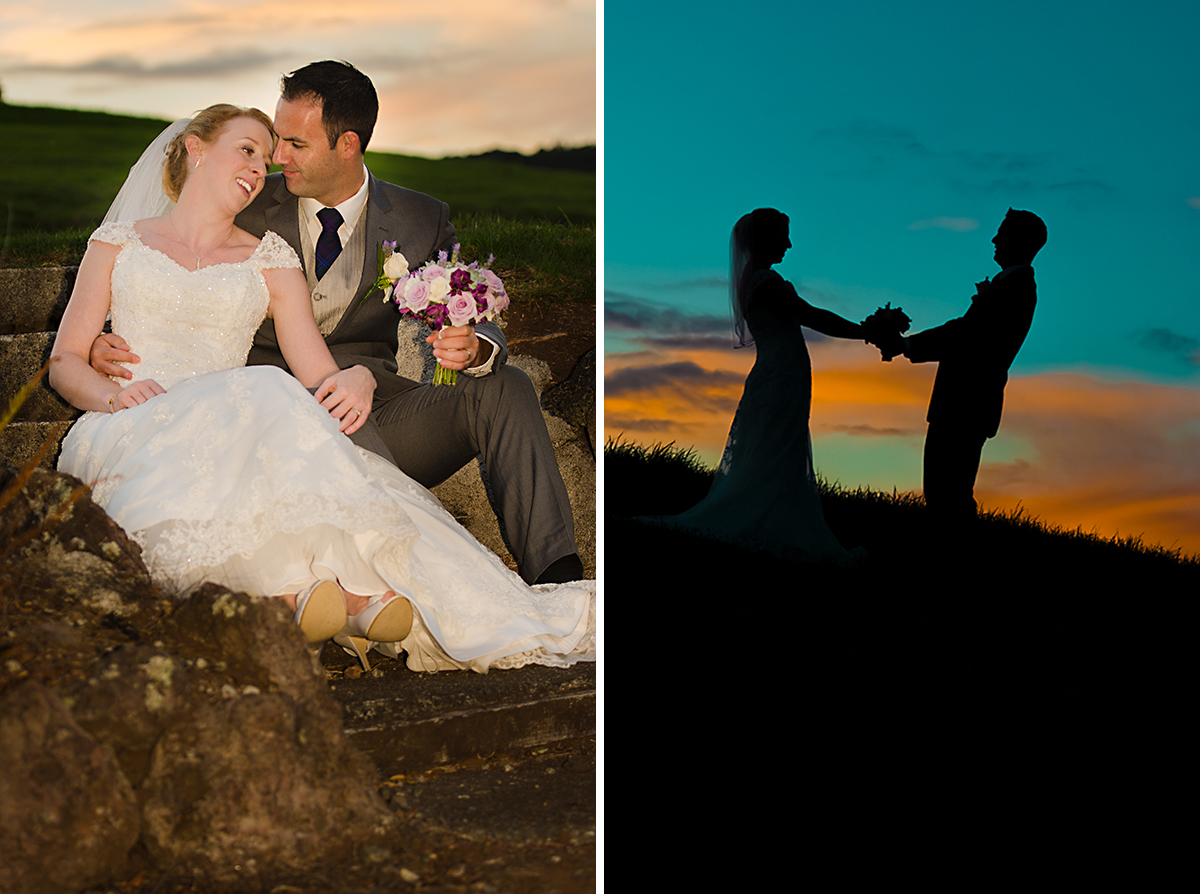 sunset wedding photosession Whangarei NZ