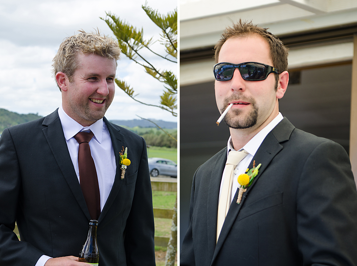 best man and groom - NZ wedding