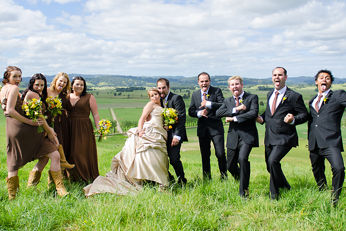 bridal party photo - wedding Northland NZ